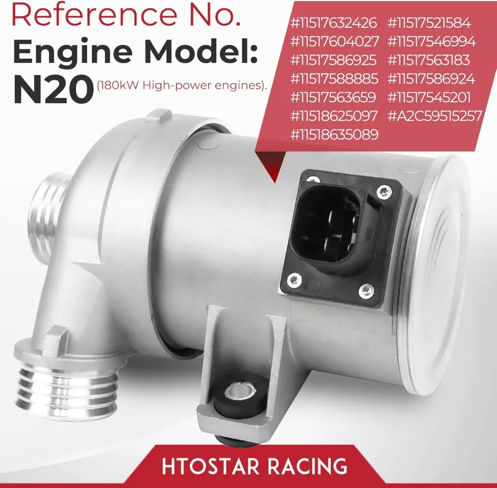 Electric Engine Water Pump for BMW N20 B20 2.0L L4 2012-2017 Models - Coolant Replacement Part