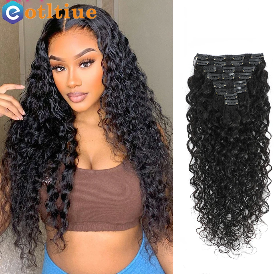 WaterWaveClipInHairExtensionsHumanHairBrazilianHumanHair8