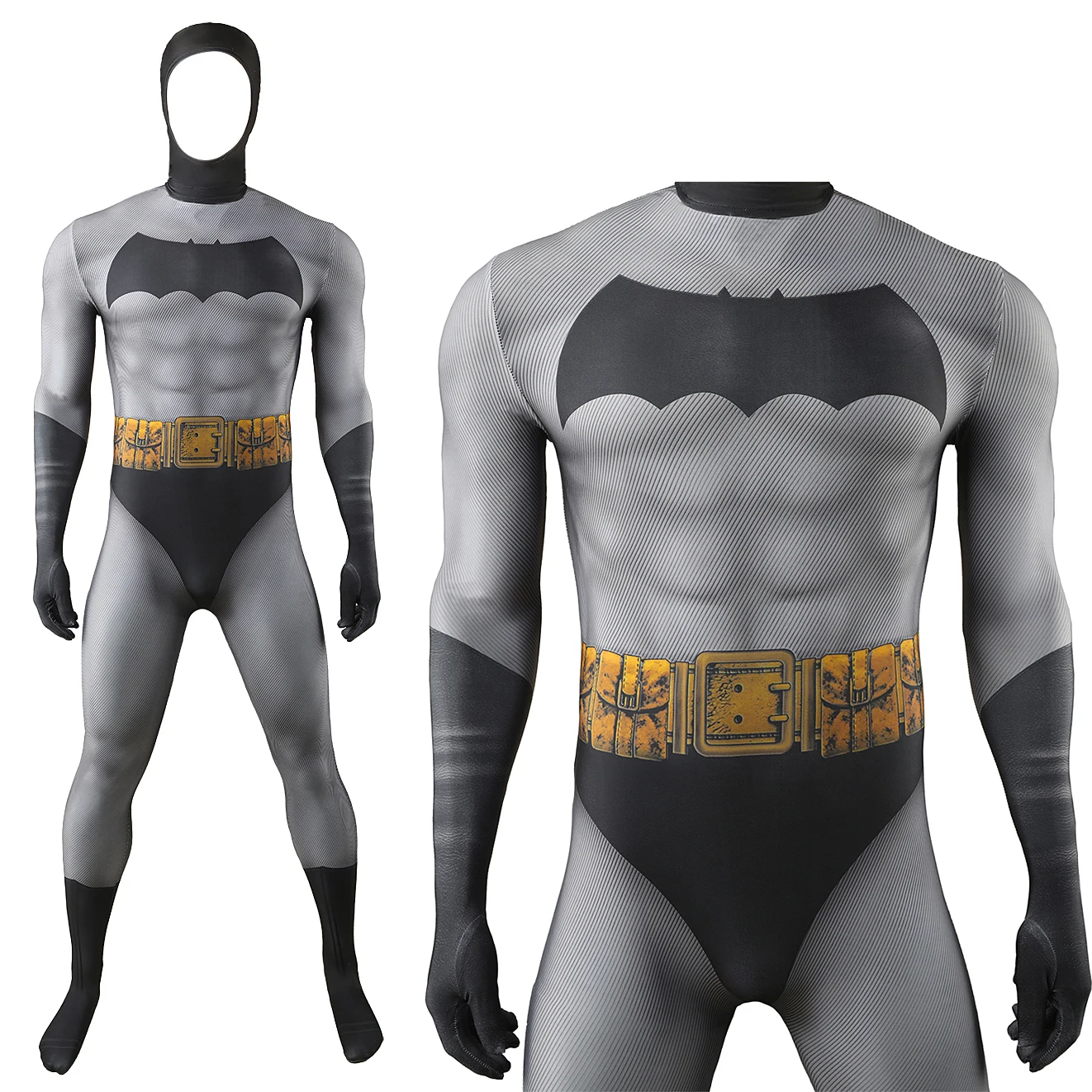 Black Spandex Zentai Bodysuit Cosplay Costume for Adults