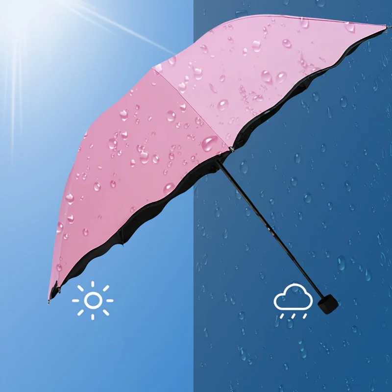 Sunny Umbrella, Lotus Leaves Bloom in Water, Sun Umbrella Blooms in Water, Folding Umbrella, Protective Umbrella