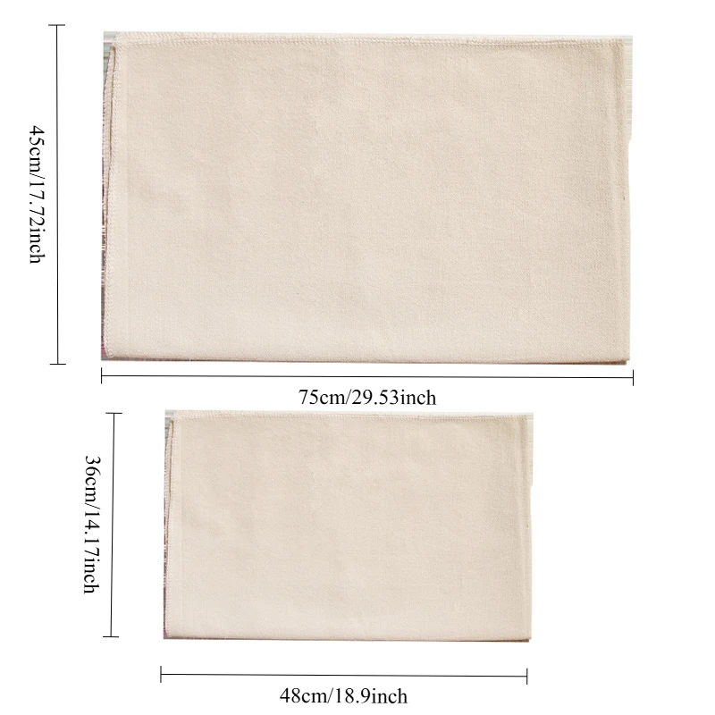 Fermented Cloth Dough Bakers Pans Bakers Dough Couche Pure Cotton Pastry Proofing Cloth for Baking French Bread Baguettes Loafs