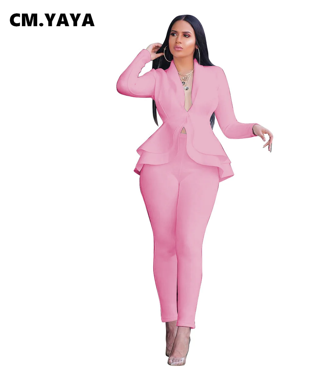 Long-sleeved Two-piece Suit, Women's Suit, Blazer and Pants, Suit for Women,  Suit for Ladies, Office Wear, Pink Blazer Suits, Formal Outfits - Etsy |  Pantsuits for women, Suits for women, Woman suit