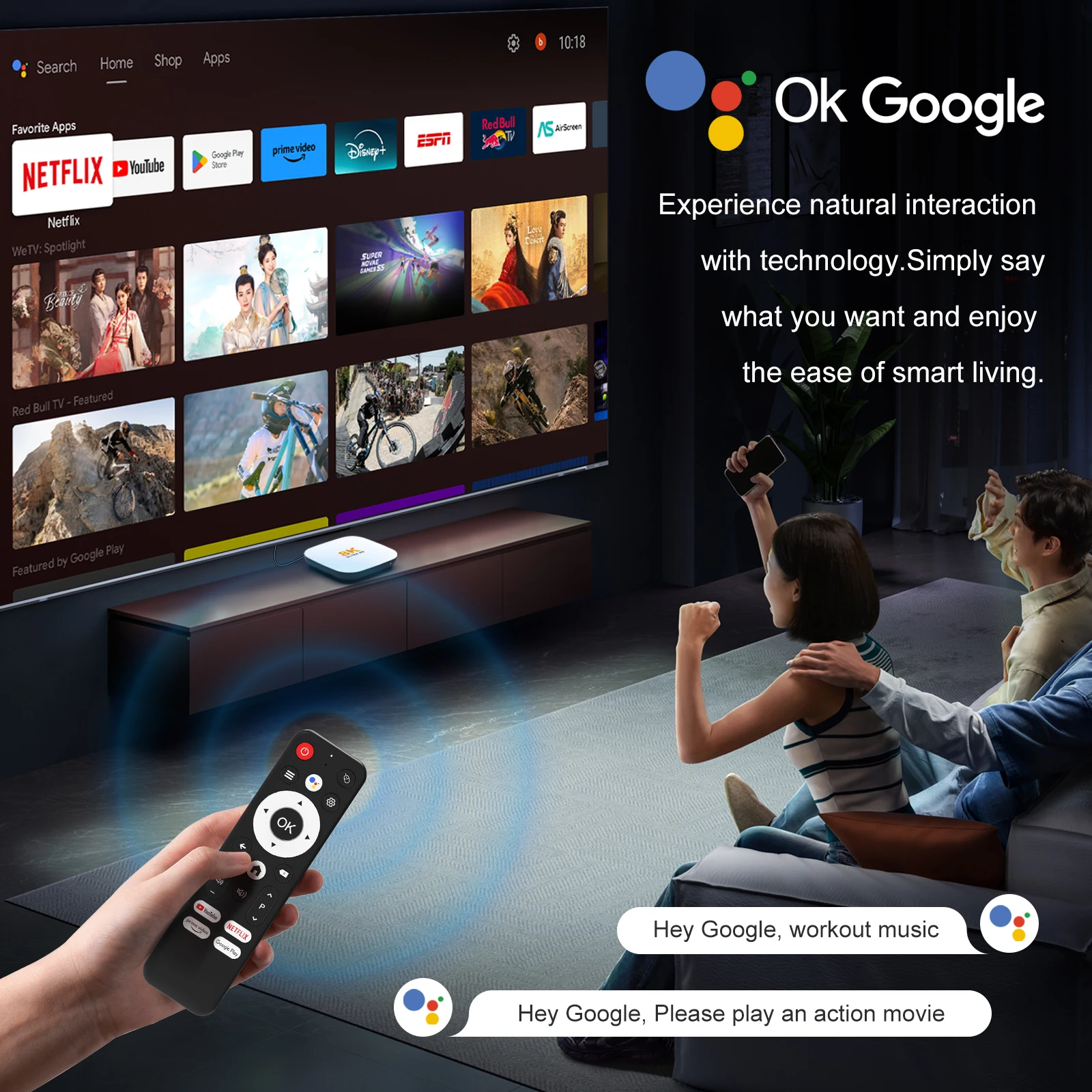 Smart TV Box H96 MAX M2 PLUS Rockchip RK3528 8K WiFi6 BT5.4 Google Voice Assista
