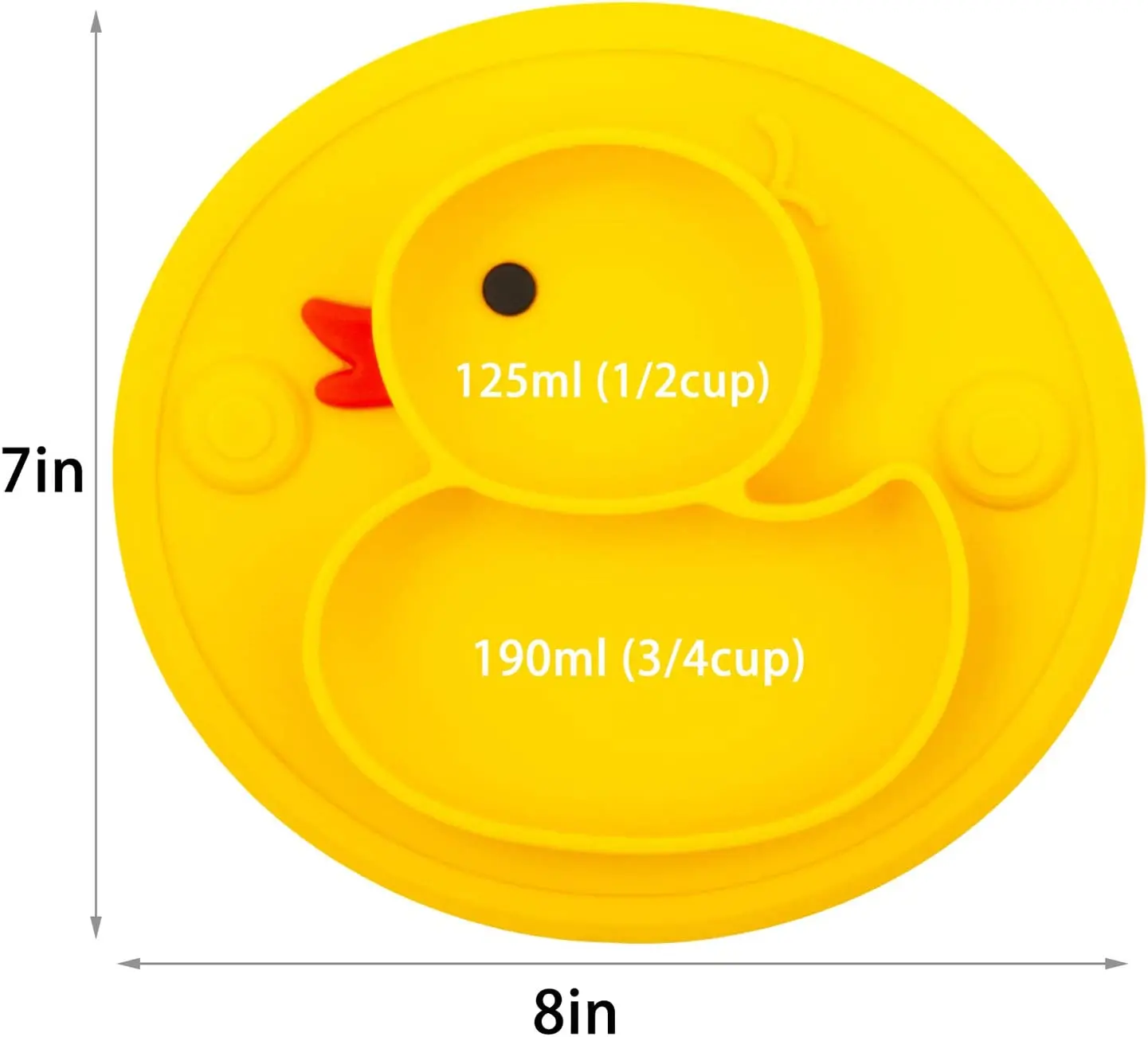 Silicone Baby Plate Placemat Portable Non Slip Child Feeding Suction Plate for Children Babies and Kids BPA Free images - 6