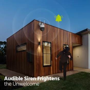 ANNKE 5MP 20X Optical Zoom WiFi Smart Home Security Camera AI Human Detection Auto Tracking, Two-Way Audio PTZ Camera Full-color 5