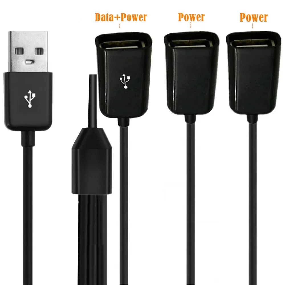 1m 0.3m USB 연장 케이블 3 in 1 USB 충전 고속 3A 충전 날짜 케이블 Y 분배기 케이블 USB 남성 - USB 여성 1 - 3 코드