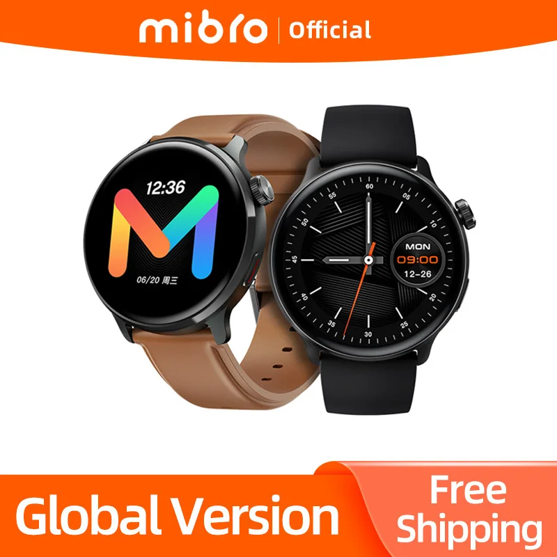  Mibro Lite2 Smartwatch Global Version HD Bluetooth Calling 1.3Inch AMOLED Screen AOD 2ATM Waterproof Sport Men Women Smart Watch 