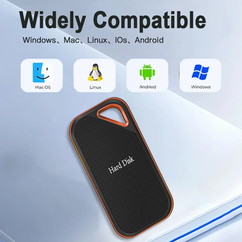 1TB External Hard Drive 2TB Portable SSD E81 Mobile Solid State Drive High-speed Devices for PC/ Mac
