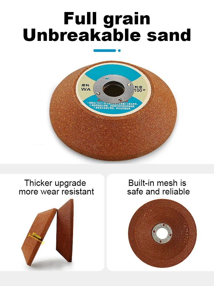 White Corundum Grinding Wheel Cup-Shaped Dia 97mm Diamond Grinding Cup Grinder Sanding Disc Abrasive Wheel for Carbide Metal