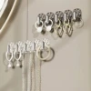 5PCS Multi row mini hook necklace storage rack jewelry display rack hanging necklace rack hanging necklace wall hanging 3