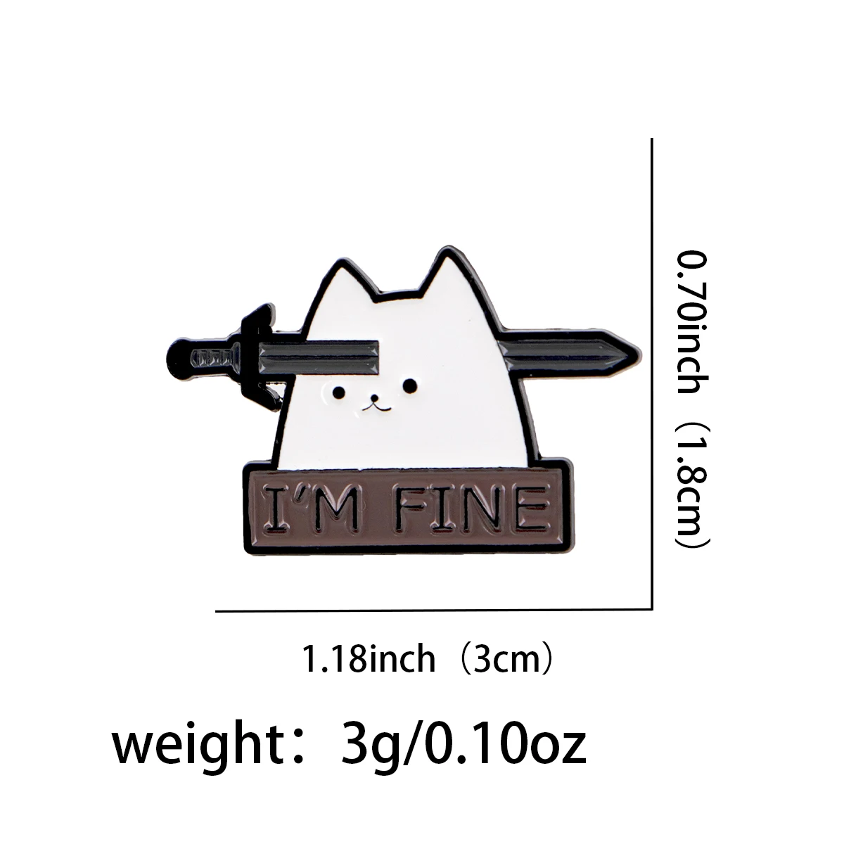 Charming Cat Enamel Pin Brooch – Stylish Metal Lapel Accessory and Gift