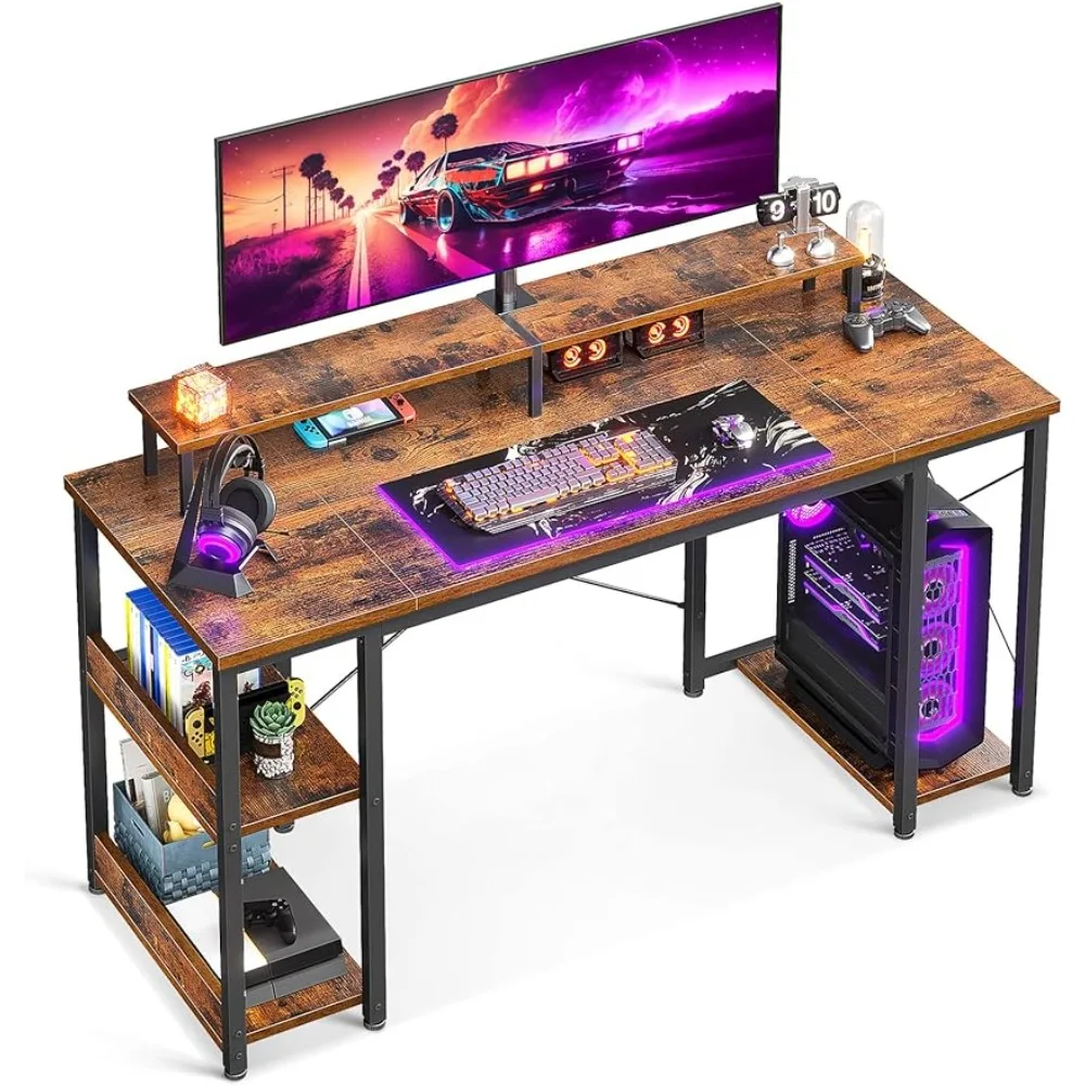 

5 Inch Computer Desk With Monitor Shelf and Storage Shelves Electric Lift Desk Organizer Vintage Gamer Chair Gaming Table Mobile