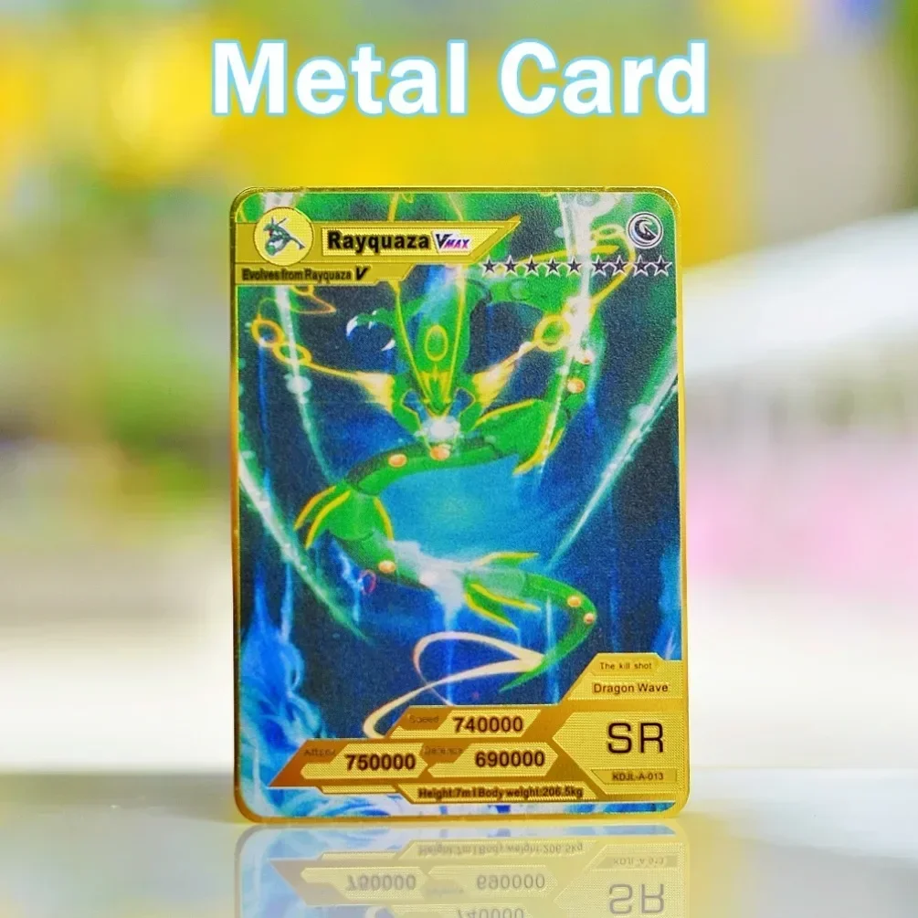 Pokemon Cards Game Cards Anime Cards Anime Trading Cards Collectible Cards Playing Cards Metal Pok&eacute;mon Letters Pokemon Card Venusaur Vmax Charizard Pikachu V Mewtwo Gold Iron Playing Cards Anime Games Gifts Kids Toys