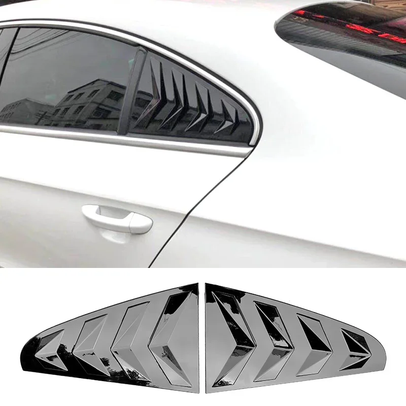 Quarter Side Window Louver Scoop Cover Vent Carbon Surface Spoiler Decorative Accessories for VW ARTEON Passat CC 2009-car accessories double sided adhesive spoiler