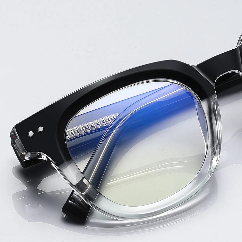 Spring Hinge Vintage Round Reading Glasses Women Men TR90 Blue Light Clear Readers Eyeglasses Magnifier Presbyopic Diopter 0~6.0 3