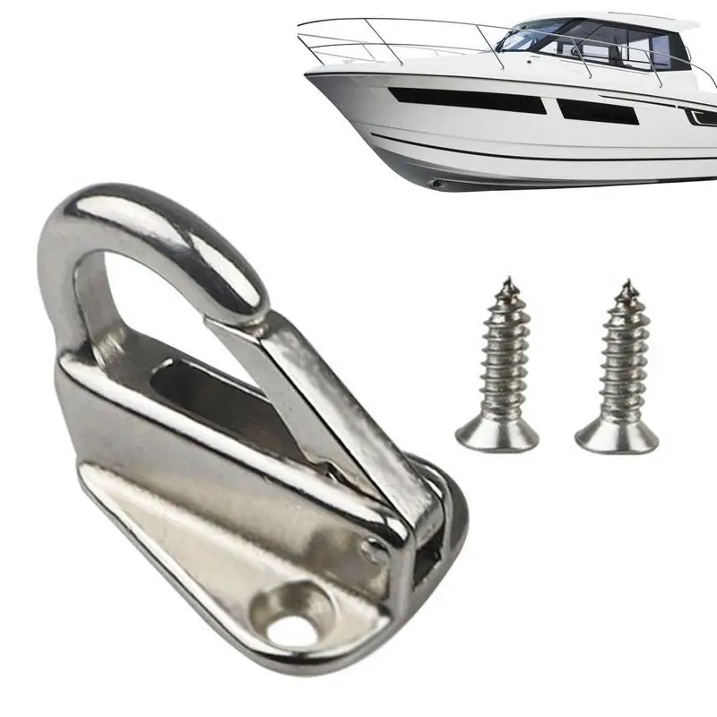 Marine Hardware Safety Hook Ship Wall Hook 316 Stainless Steel Hanger For Tug Marine Grade Fending Hook Hardware Accessories