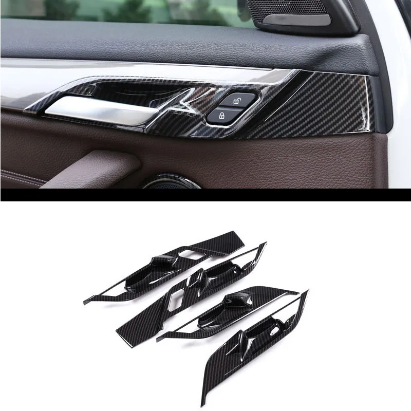 

Углеродное волокно для BMW X2 F47 2018 ABS пластиковая хромированная Внутренняя дверь крышка чаши отделка для BMW X1 f48 2016-2018