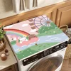 Cartoon rabbit illustration Printed Dish Drying Mat Super Absorbent Coffee Drain Pad Tableware Quick Dry Rug 3