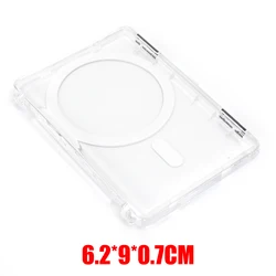 Clear Magnetic Card Wallet with Metal Stand Holder (Transparent Magnetic)