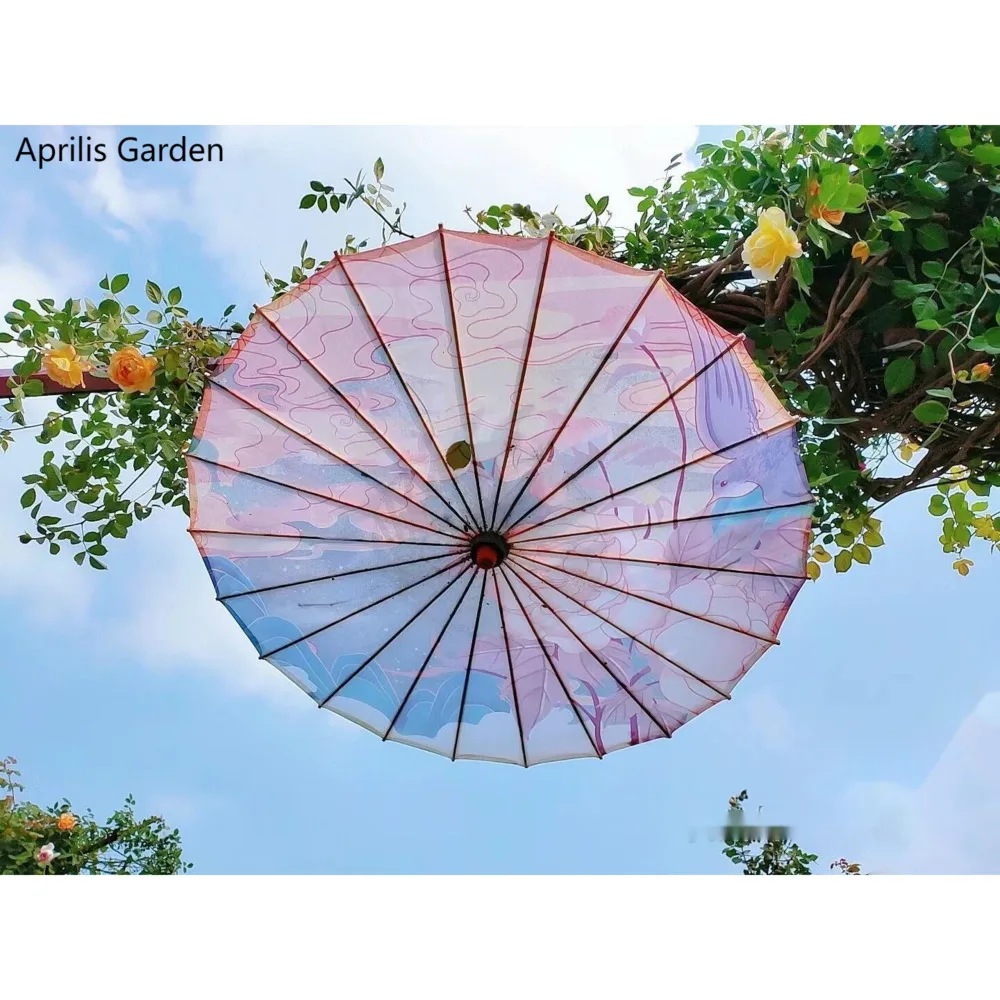 Japanese Umbrella Silk Cloth Women Umbrella Japanese Cherry Blossoms Ancient Dance Umbrella Decorative Chinese Style Oil Paper