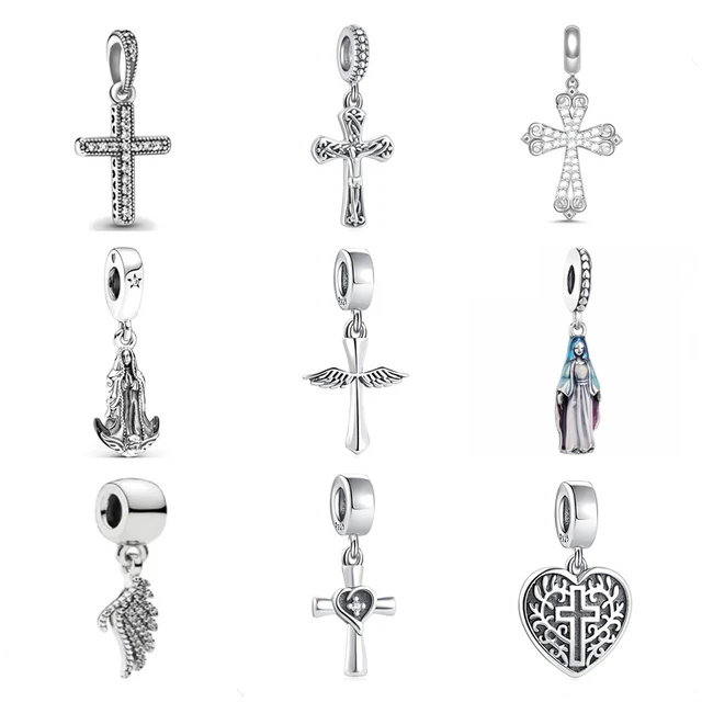 Jesus Cross Charm - Compatible with Pandora Bracelets – Planet Charms