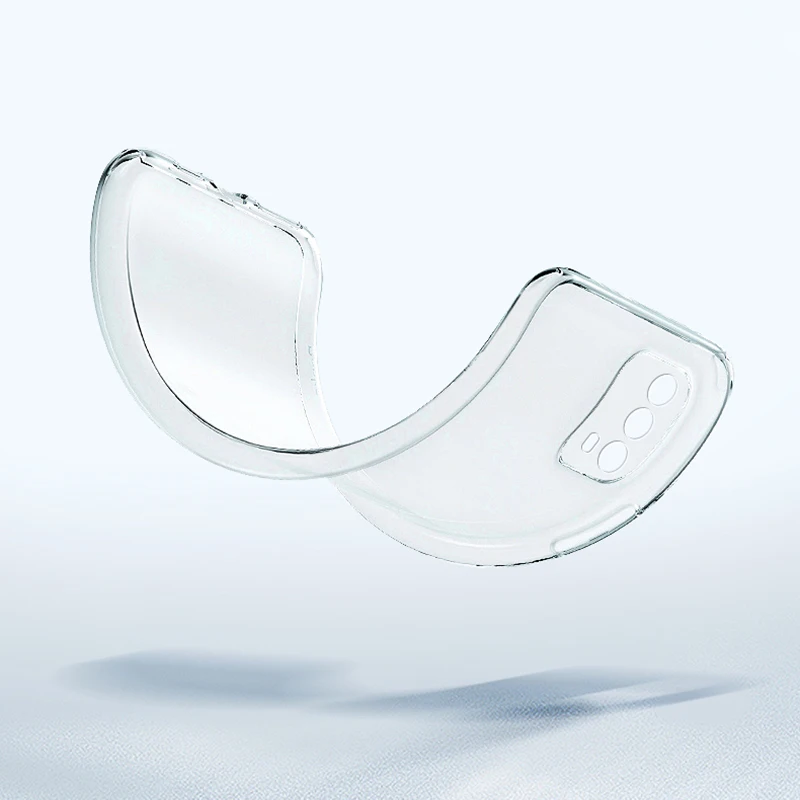 Clear  Capa Soft Silicone Lens Protection Case with Back Cover Coque