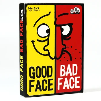 Good Face Bad Face Card Game, Hilariante Party Travel Game para a família