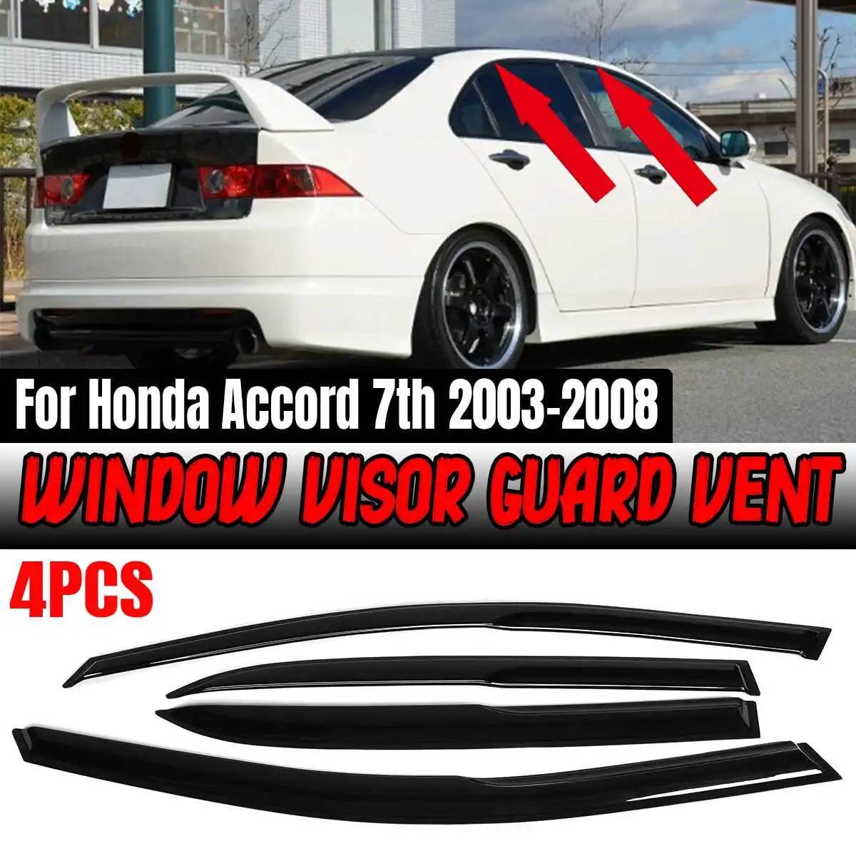

4 шт., козырек для автомобиля Honda Accord Euro 7 2003-2008