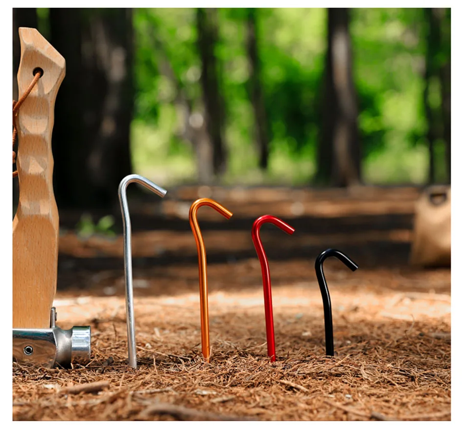 Tent Pegs 4pcs 18cm Aluminum Alloy for Outdoor Camping