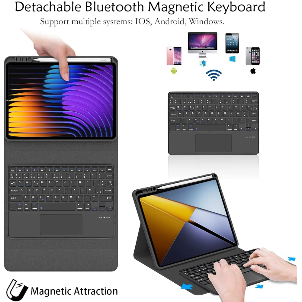 Detachable Bluetooth Keyboard Case