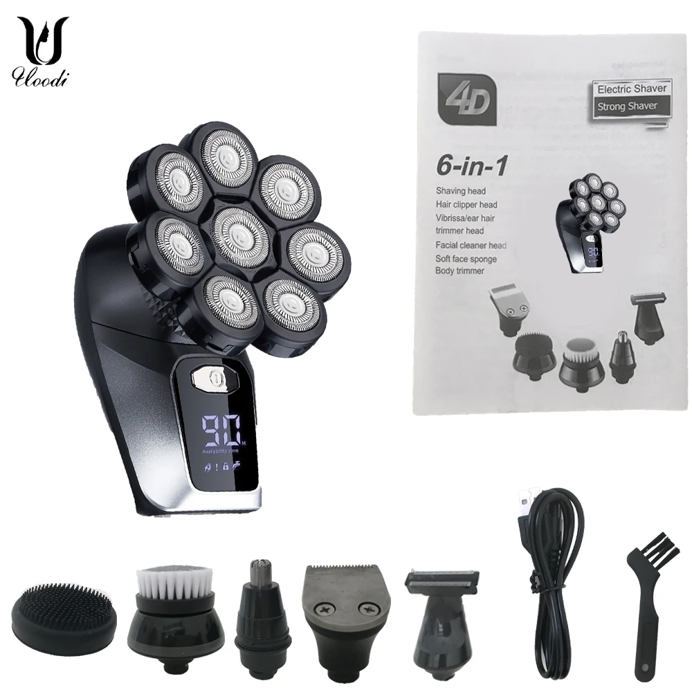 8 Blades Multi Grooming Kit Digital Display Electric Shaver Hair Trimmer Beard Rlectric Razor