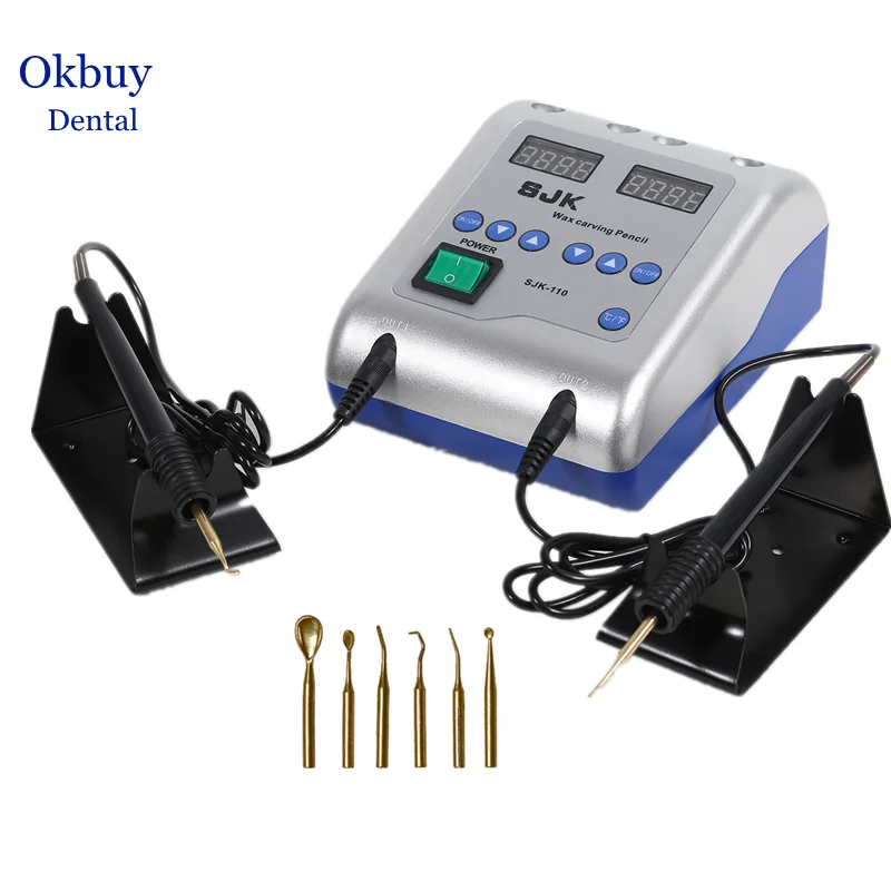 Upgrade Dental Wax Heating Machine With 2 Carving Pen And 6 Pcs Waxer Knife Lab Instrument Dentistry