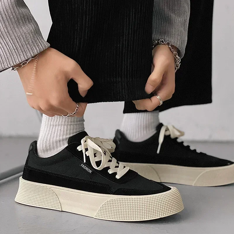 Men Sneakers Designer Men Shoes Trend Round Toe Skateboard Shoes Casual Walking Platform Men Vulcanized Footwear Tenis Masculino 5