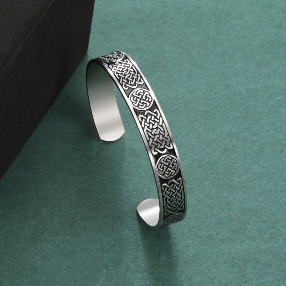 Handcrafted 925 Sterling Silver Thor Hammer Fenrir Wolf Mjolnir Celtic Knot Bracelet Accessories VINTZ - Israel