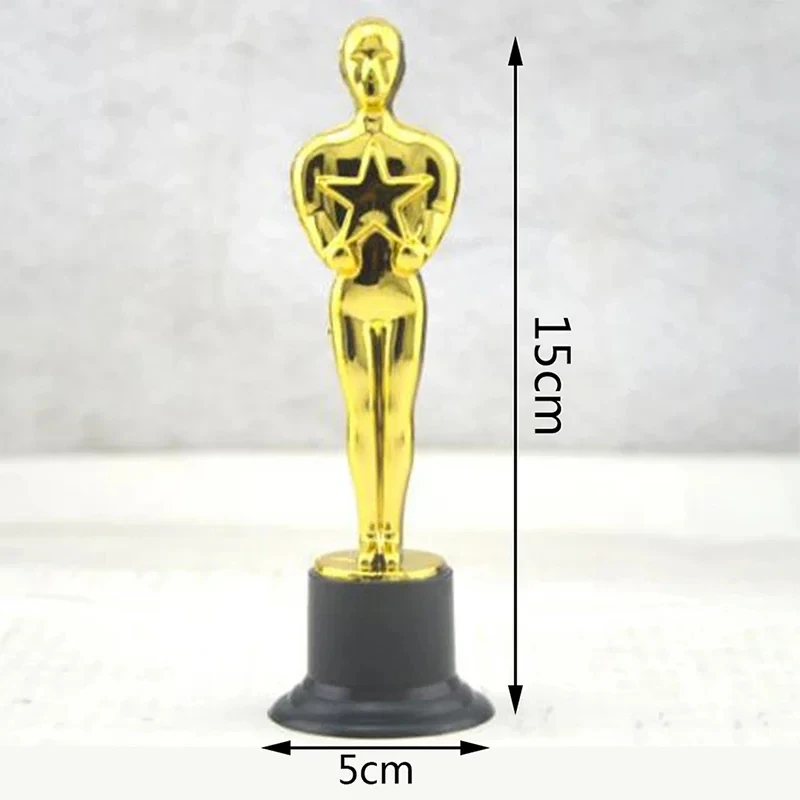 12/24PCS Model Oscar Statuette Toy Mini Trophies Children's Award Gifts Reusable Baking Decoration Baking Accessories Prop