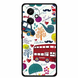3D Floral Embossed Soft Silicone Phone Case - Protective Back Cover with Bumper for honor 400 5G (42)