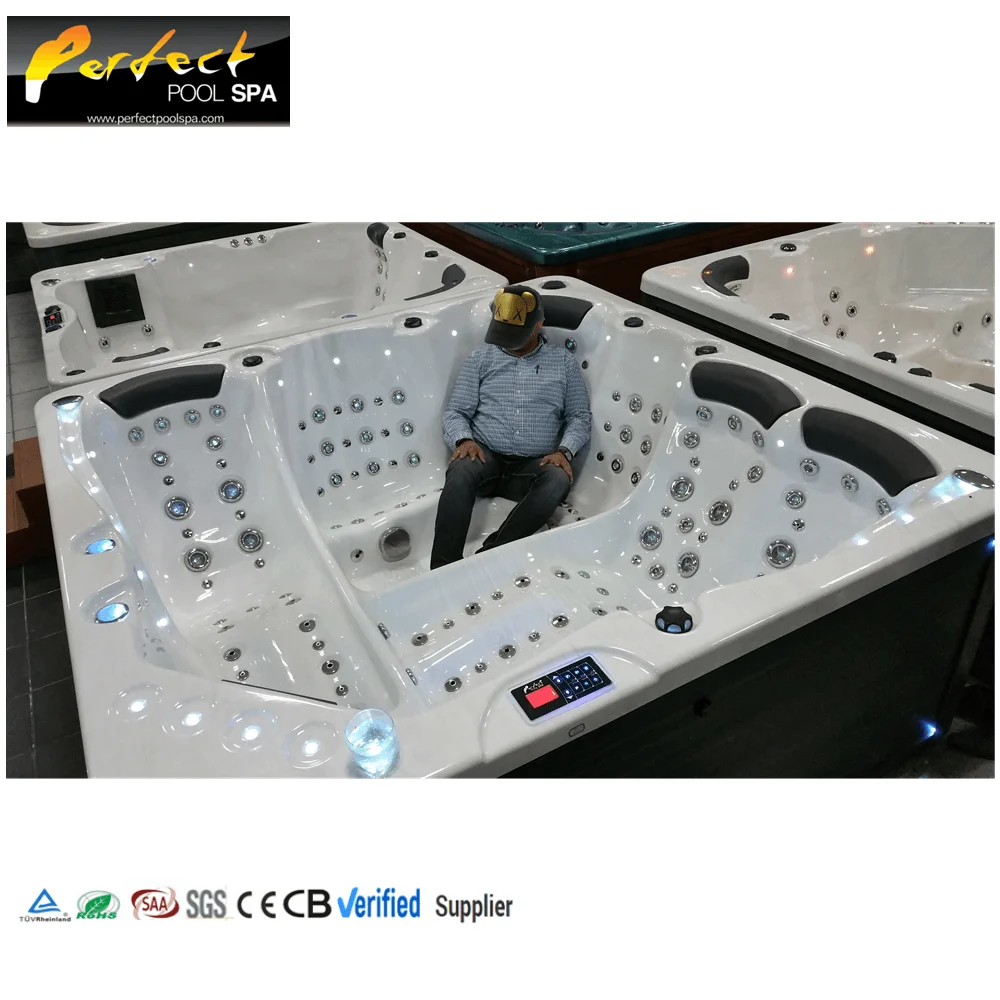 Unique Technology No Chlorine Custom Jets Massage 6 Person Outdoor Spa Hot Tub On Garden 6
