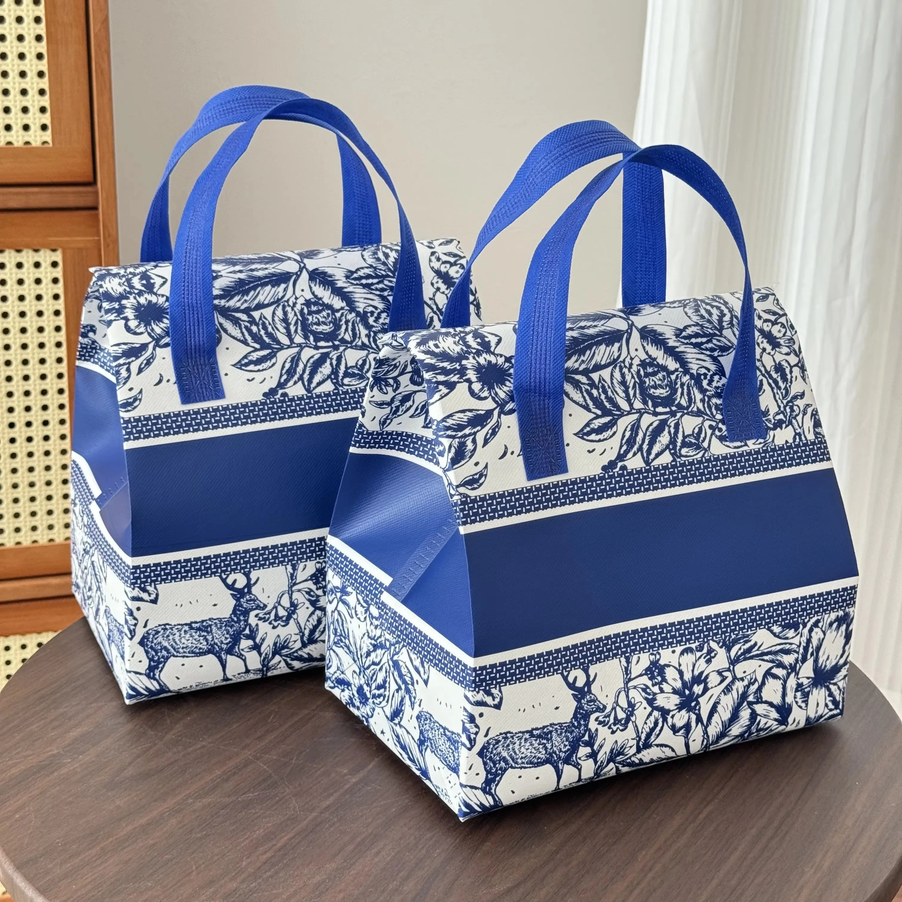 10pcs Insulated Foil Tote Bags - Perfect for Cakes, Milk Tea & Lunch Delivery | Reusable Fabric Cooler Bags for Picnics Takeout 3