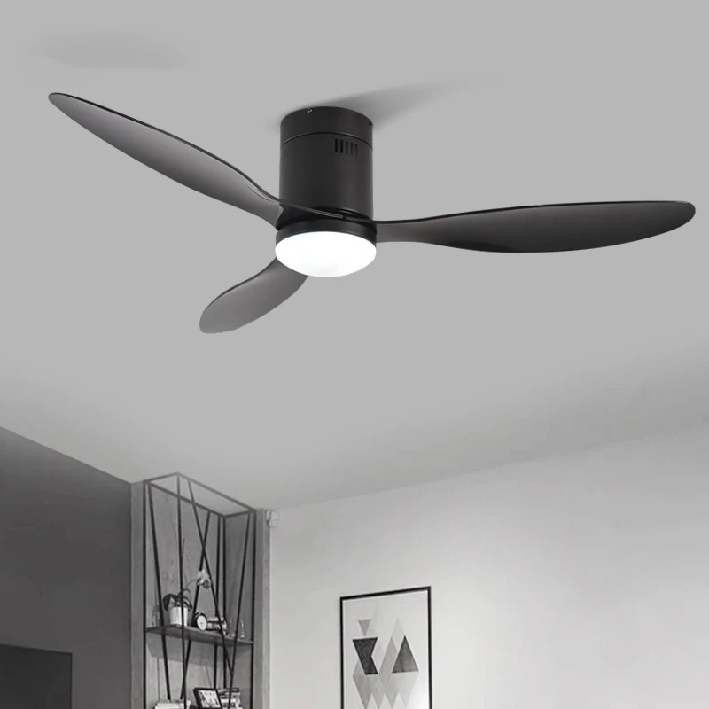

Low Floor Modern Led Ceiling Fan With Lights Simple LED Light DC Remote Control Home Fan Ventilador De Techo 220V 110V