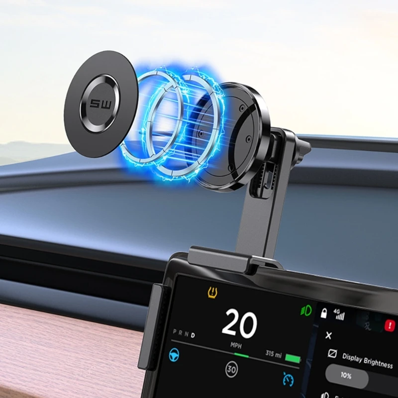 

Вращающийся на 360 ° Автомобильный держатель-подставка Универсальный магнитный держатель для телефона Регулируемая подставка для экрана модели Y