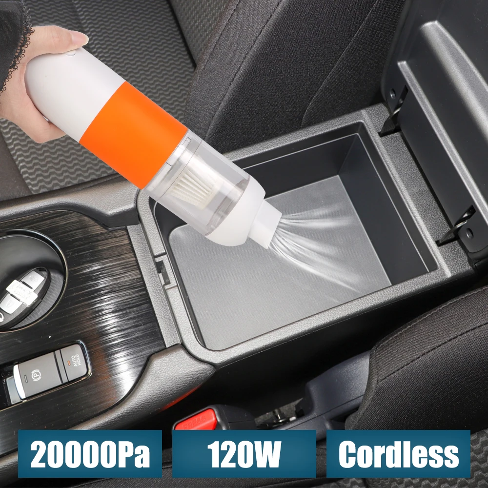 Aspirapolvere Per Auto Senza Fili Aspirapolvere Automatico Portatile Senza Fili Potente Aspirazione A Ciclone Mini Aspirapolvere 20000Pa 120W