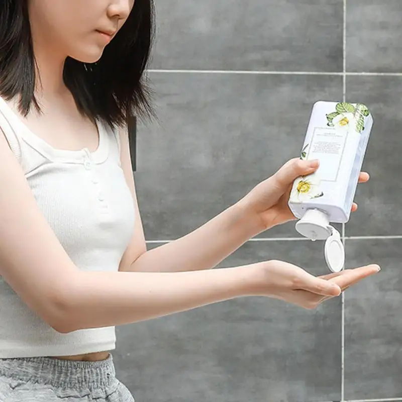 Shower Bottle Lid Inverted Household Bottle Emptying Lid 6PCS White Set No Waste Lids For Condiment Containers