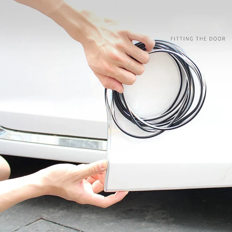 Universal 5 M Creative Modification Automobile Door Body Anti-collision Strip Safety Protection Decorative Rubber Strip Parts