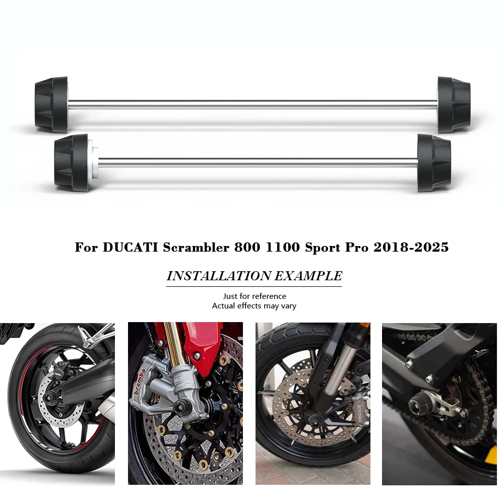 DUCATI Scrambler 800 1100 Pro 2018-2025 오토바이 충돌 방지 슬라이더용 알루미늄 전면 후면 액슬 스핀들 가드 키트