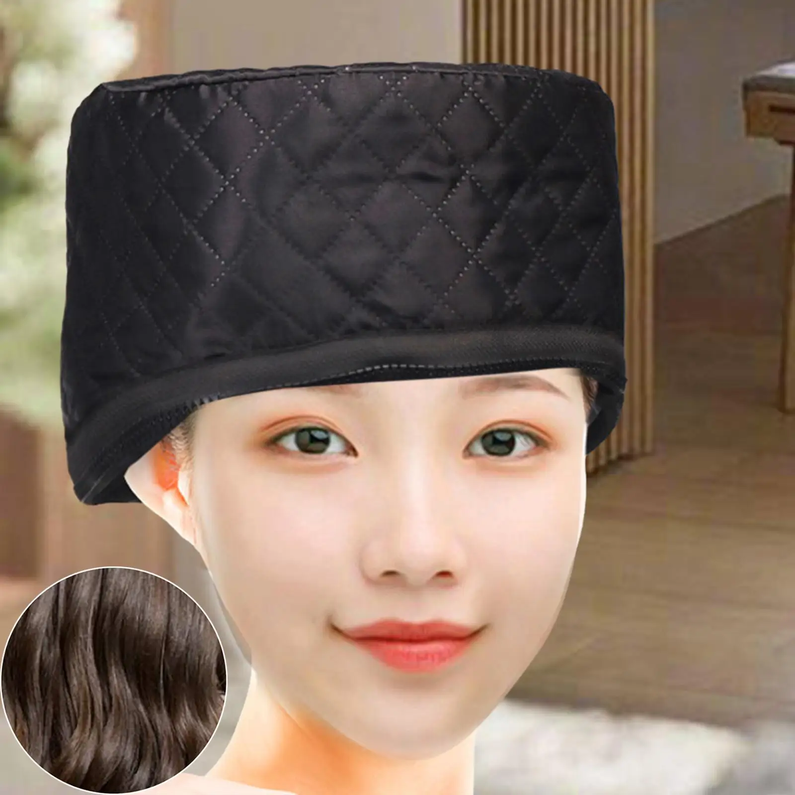 휴대용 다목적 헤어 스티머 캡, 전기 열 헤어 캡, 살롱 오일 베이킹 헤어 염색..