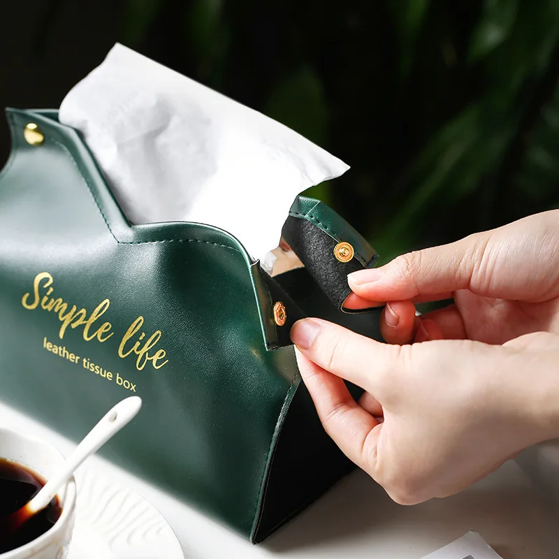 Tissue Box 1pc Leather Napkin Holder Car Home Living Room Decoration Bedroom Kitchen Desktop Nordic Storage