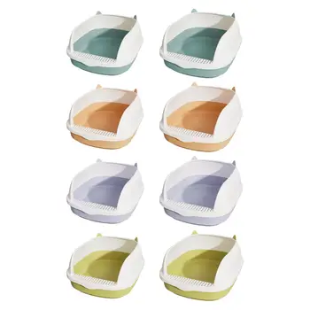 휴대용 고양이 쓰레기 상자, 새끼 고양이 변기 팬, 딥 루오 침대 팬, 고양이 변기 변기, 작은 동물, 애완 동물 용품, 토끼 상품 이미지