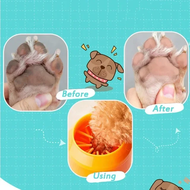 Pet Foot Washing Cup Portable Cat and Dog Foot Cleaner Soft Silicone Dog Paw Cleaning Tools Mini Wash Brush Bucket Pet Supplies 3