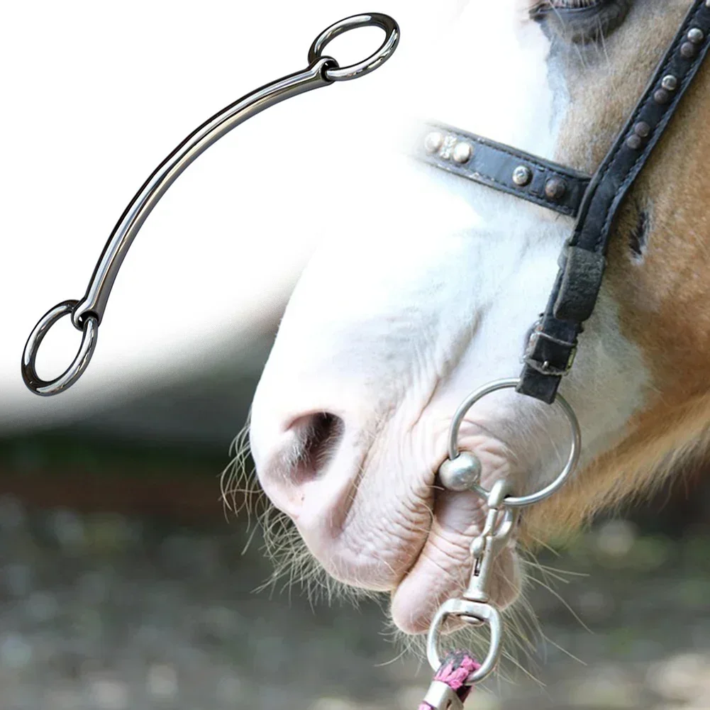 1pc Horse Bit for Sensitive Mouth Corners Stainless Steel Material Durable Rust Comfortable Safe for Horses equipment 6