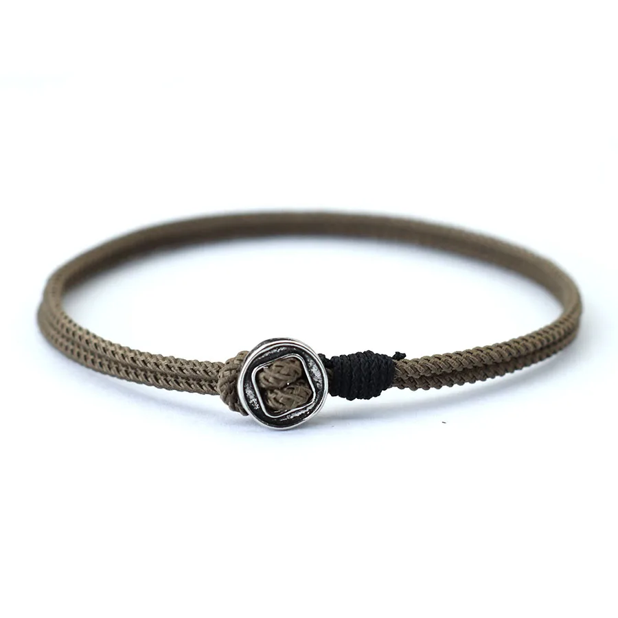 Einfache Art dünne Seil Armband Männer handgemachte Weaven Wikinger Braslet Freizeit Pulsira Geschenke für Freund winzigen Armband für Hombre – Detail 13